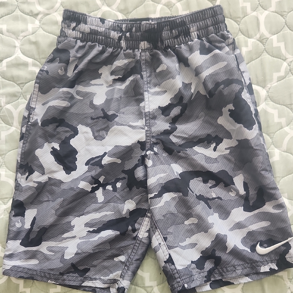 Nike Black and Gray Camo Shorts